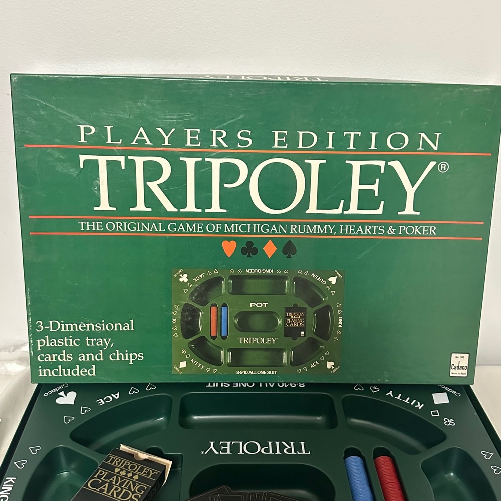 Cadaco Tripoley Players Edition Board Game Unisex OS Green Excellent 3D Tray